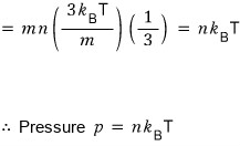 The result: p = n k_B T