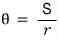 \theta = S/r
