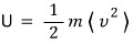 U = ½m⟨v²⟩